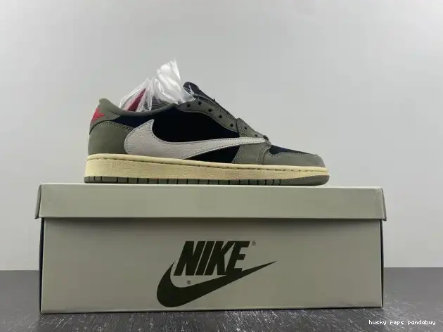 Cheap Husky SP DM7866-002 1 AIR TRAVIS OLIVE' 'BLACK X SCOTT OG JORDAN LOW 0403